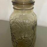 Vintage smoked glass jar