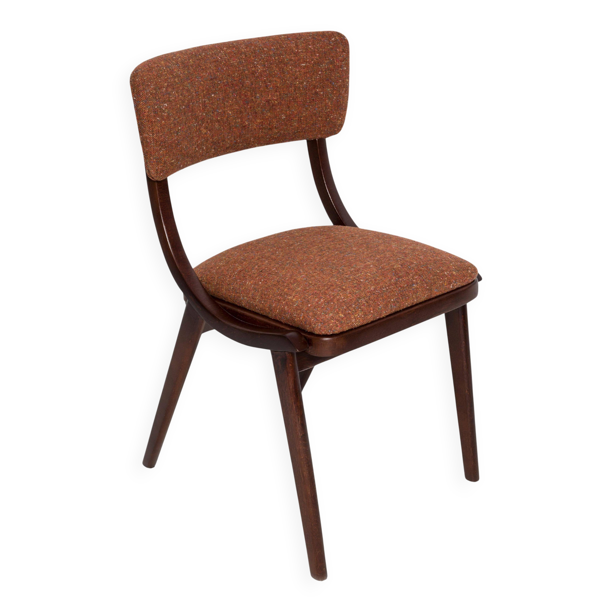 Mid-Century Modern Bumerang Chair, Orange Mix, Poland, 1960s