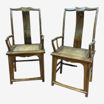 Paire de fauteuils de dignitaire 19ème siècle