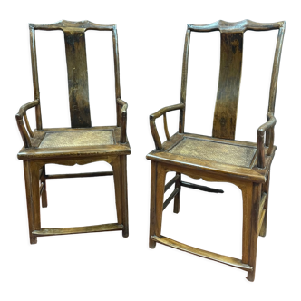 Pair of 19th century dignitary armchairs