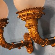 Pair of wall light  bronze "Torches / torches" early twentieth century