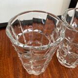 Pair of vintage vases in molded glass paste 70s