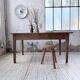Farm table with tapered legs, cherry wood, 150 cm