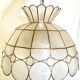 Mother-of-pearl and brass hanging lamp