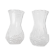 Pair of vintage carved glass vases