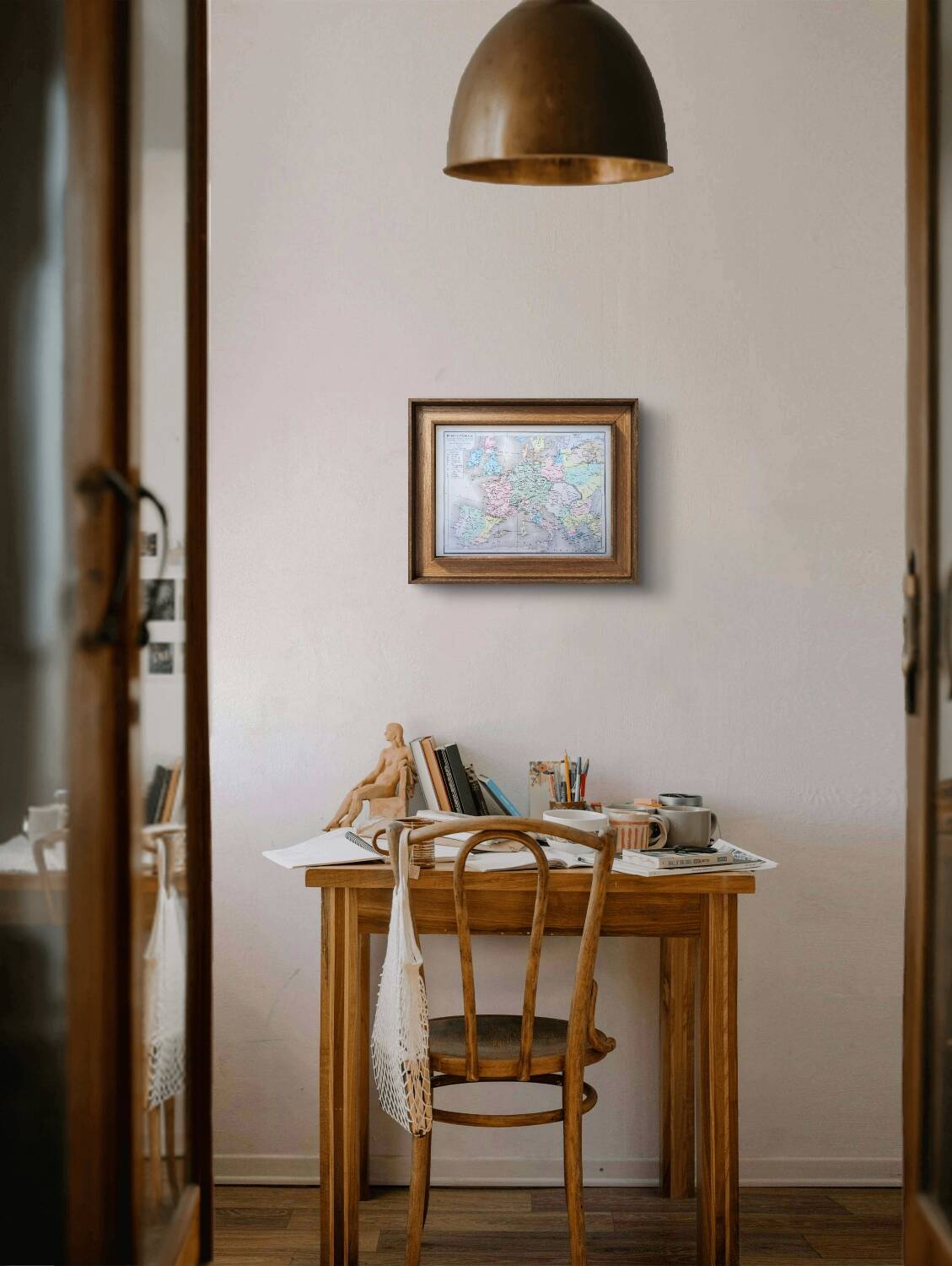 Feudal Europe, original map printed in 1879.