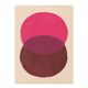 Peinture sur papier 30x40 rose et marron signée Eawy