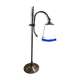 Lampe de bureau ou salon en laiton poli  XXème siècle pâte de verre signé LOTI Nancy