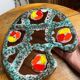 Paint palette-shaped tray, ceramic, Poet Laval