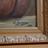 still life painting with thistles HSP signed and dated