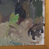 Mid Century Swedish Oil on Panel – “Abstract Woodland” by Bengt Crantz