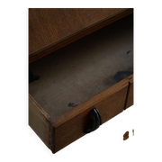 Desk / Chest of drawers in modern Danish oak from the early 20th century with shell handles.