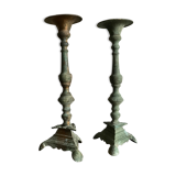 Pair of old candlesticks