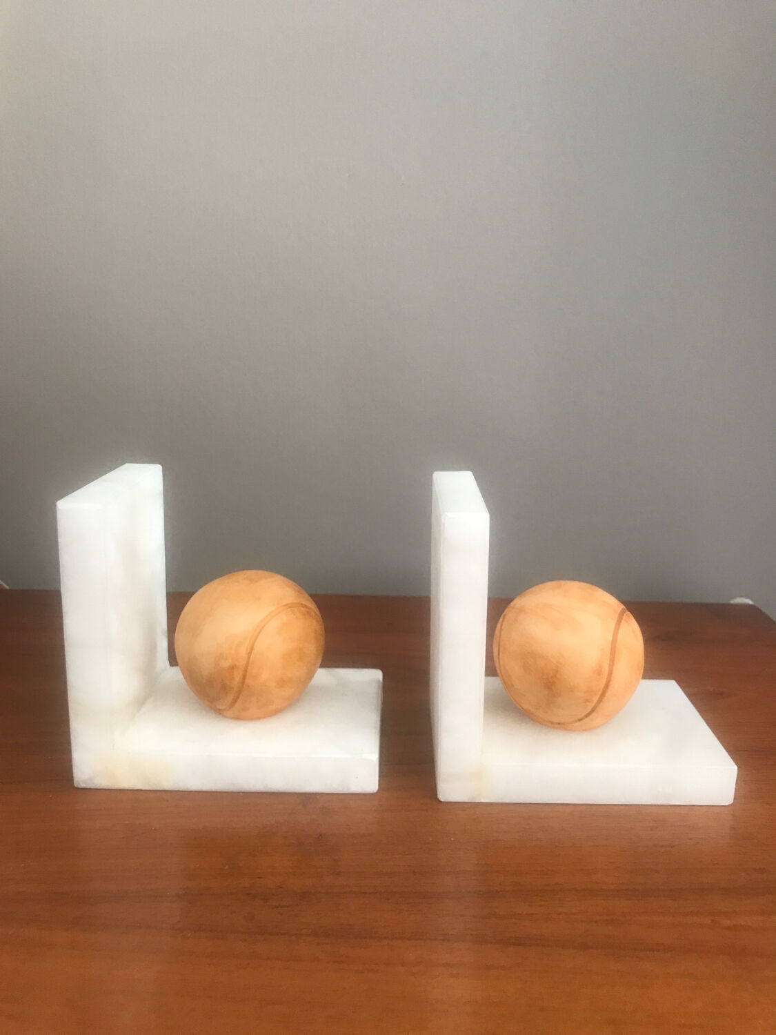 Pair of marble bookends