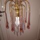 Lustre a gouttes vintage murano