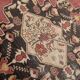 Oriental Pattern Classic Red Black Vintage Persian Rug, 132x222Cm