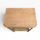 Art Deco console in raw wood with floral decoration, renovated 1930.
