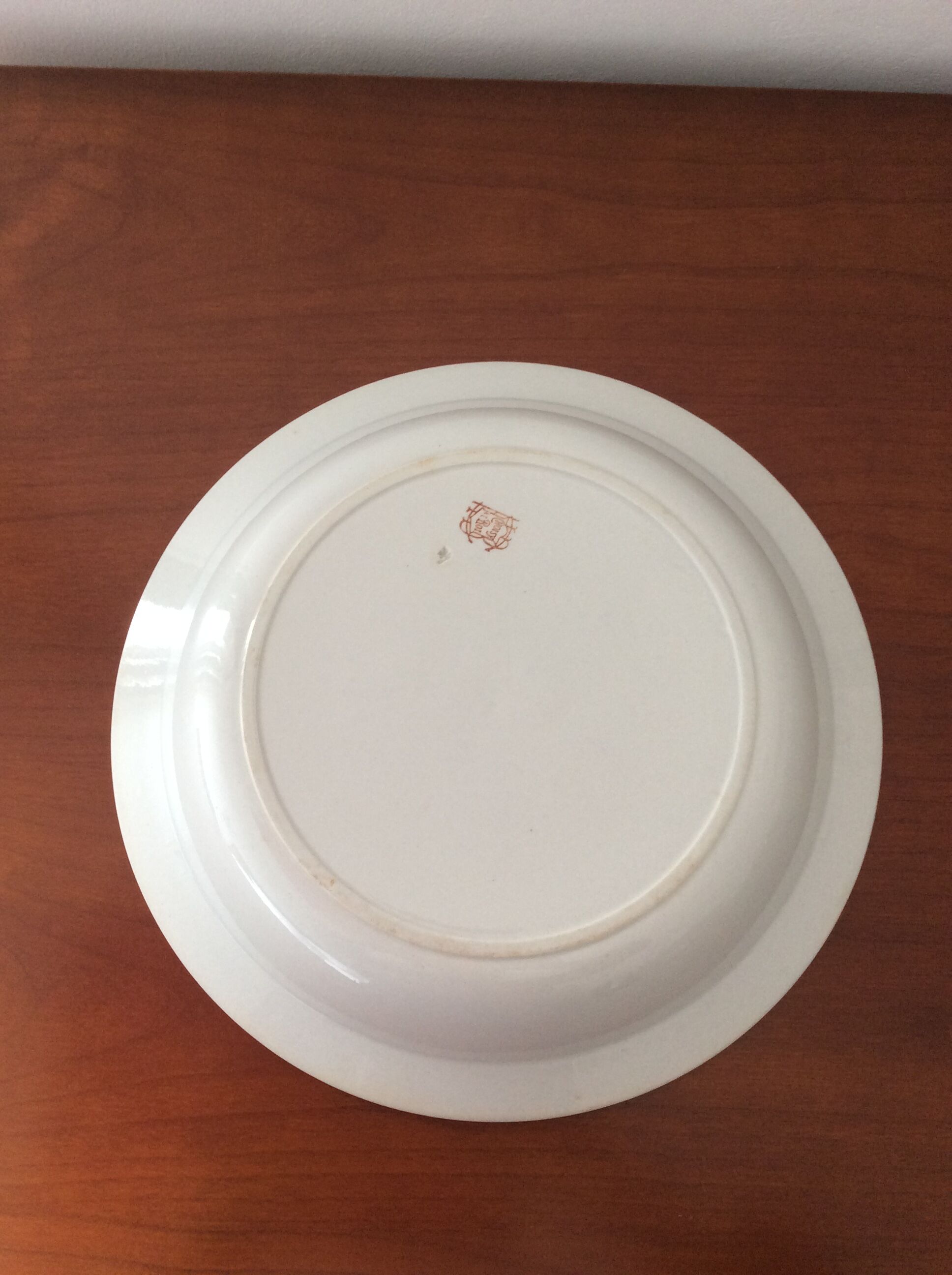 Old hollow dish round earthenware choisy le roi