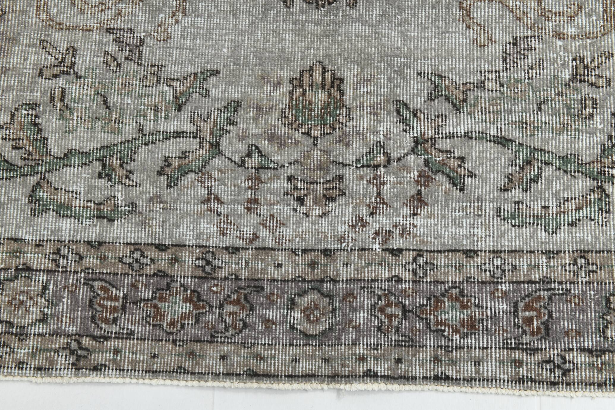 5x9 Gray & Black Oriental Vintage Rug 170x275Cm SK 6991