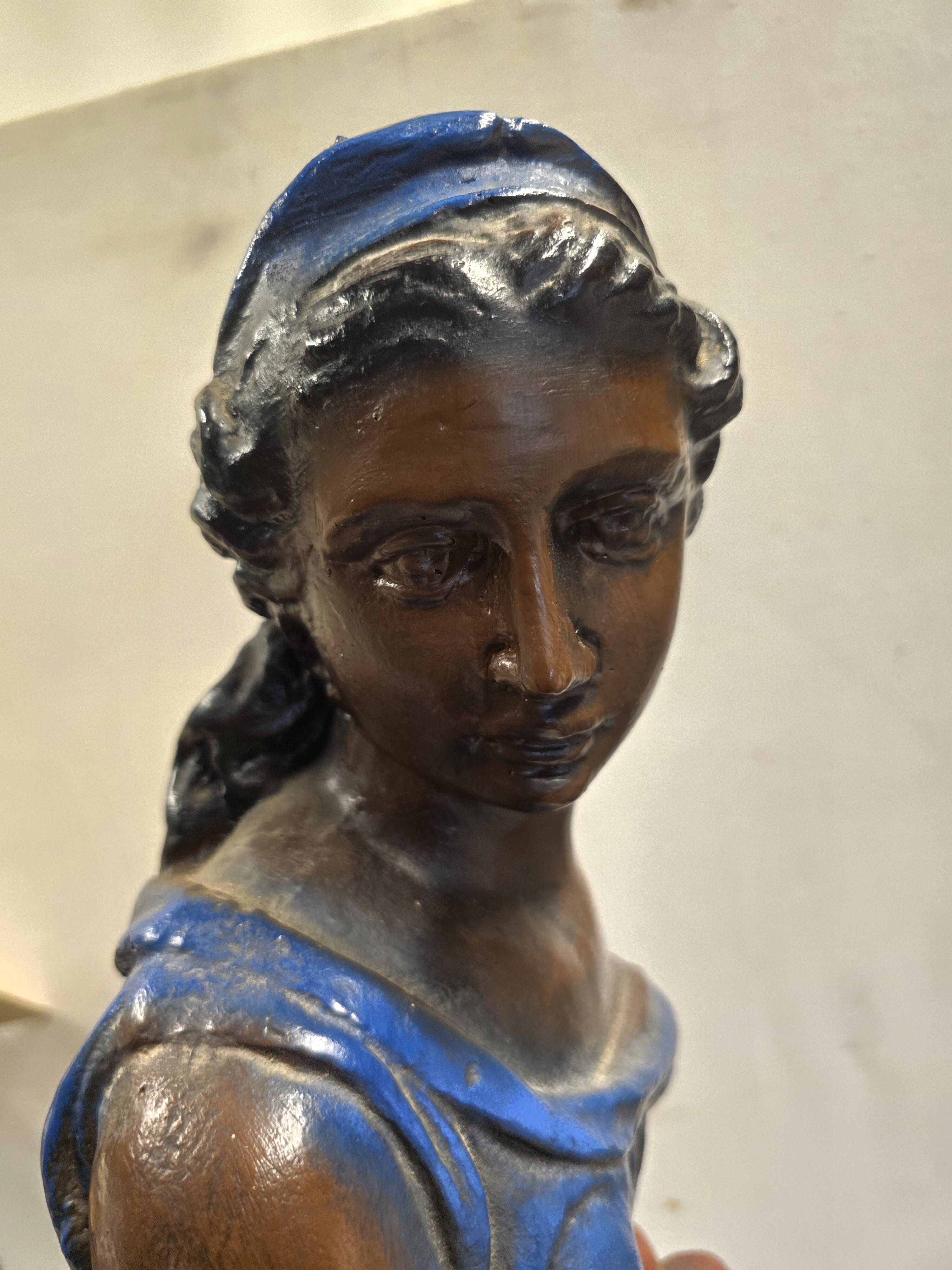Sculpture femme en plâtre 90cm de H