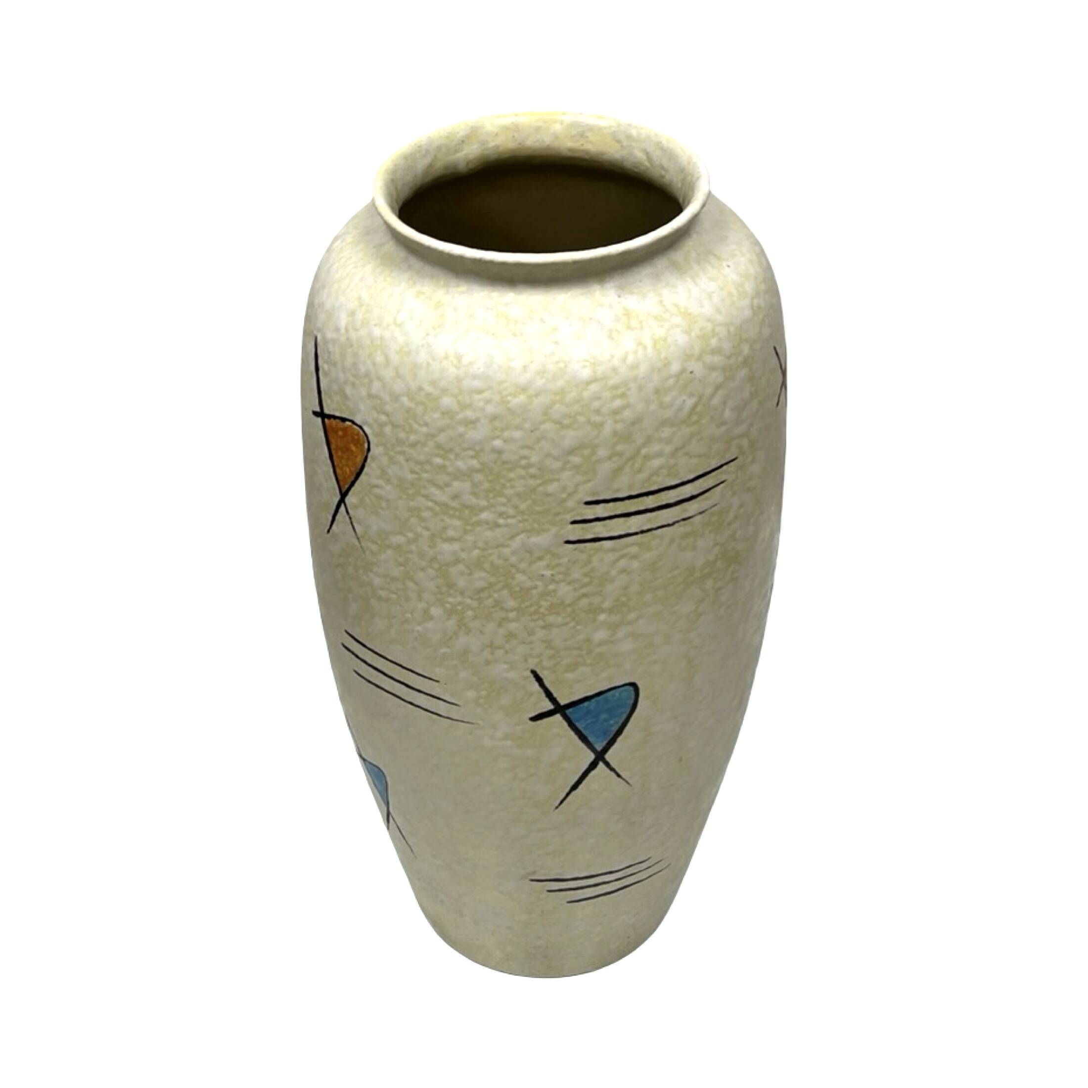 Bay Keramik West Germany Vintage Floor Vase 1960s Abstract New Look