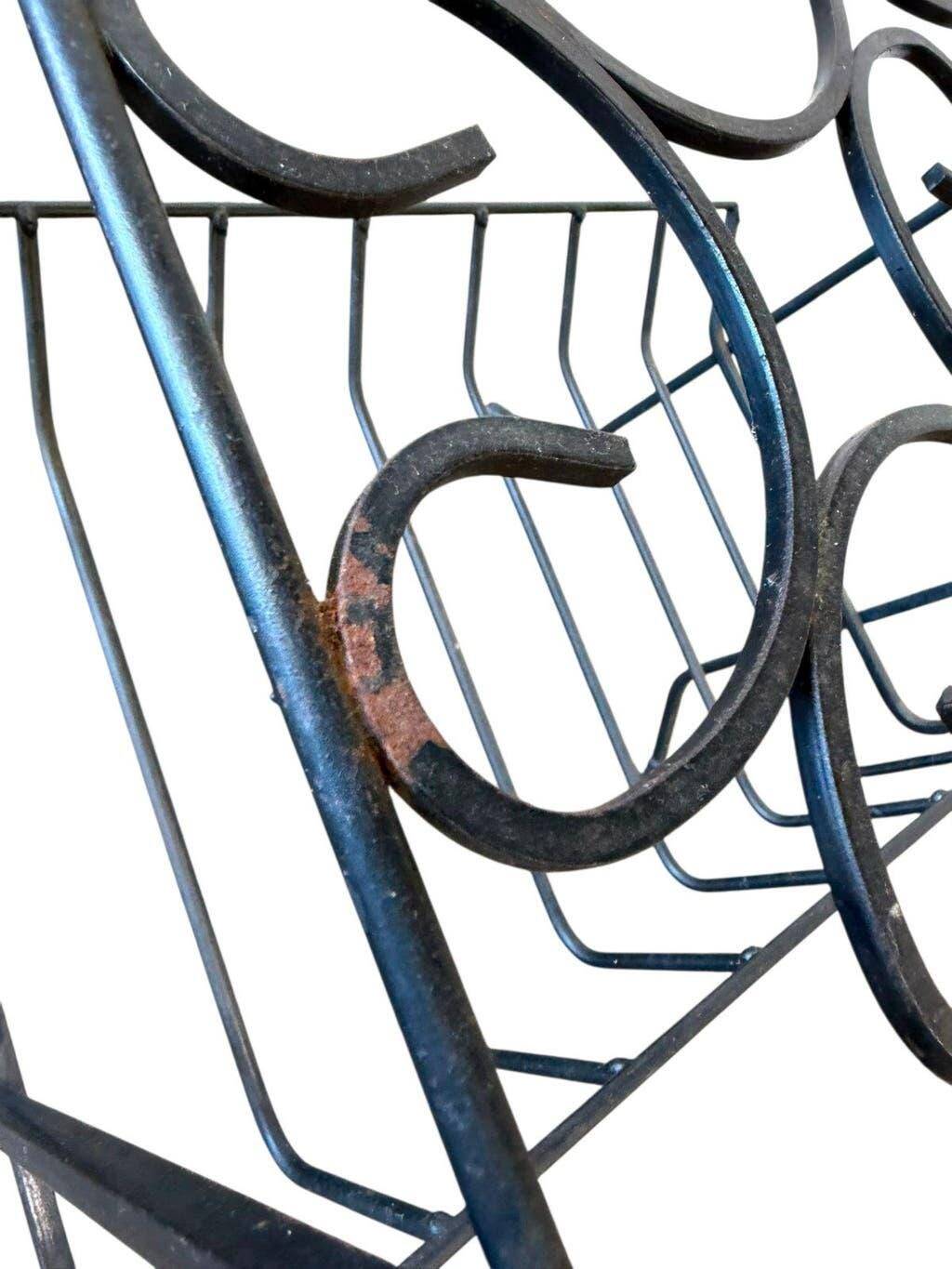 Vintage metal floor shelf / multi-level display / side table