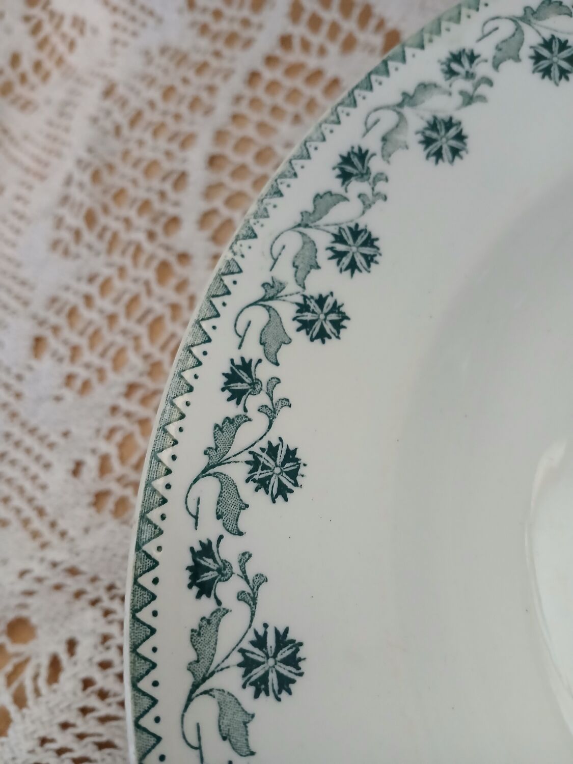 6 antique ironstone plates