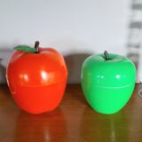 Set of 2 apples ice cube tray 70s