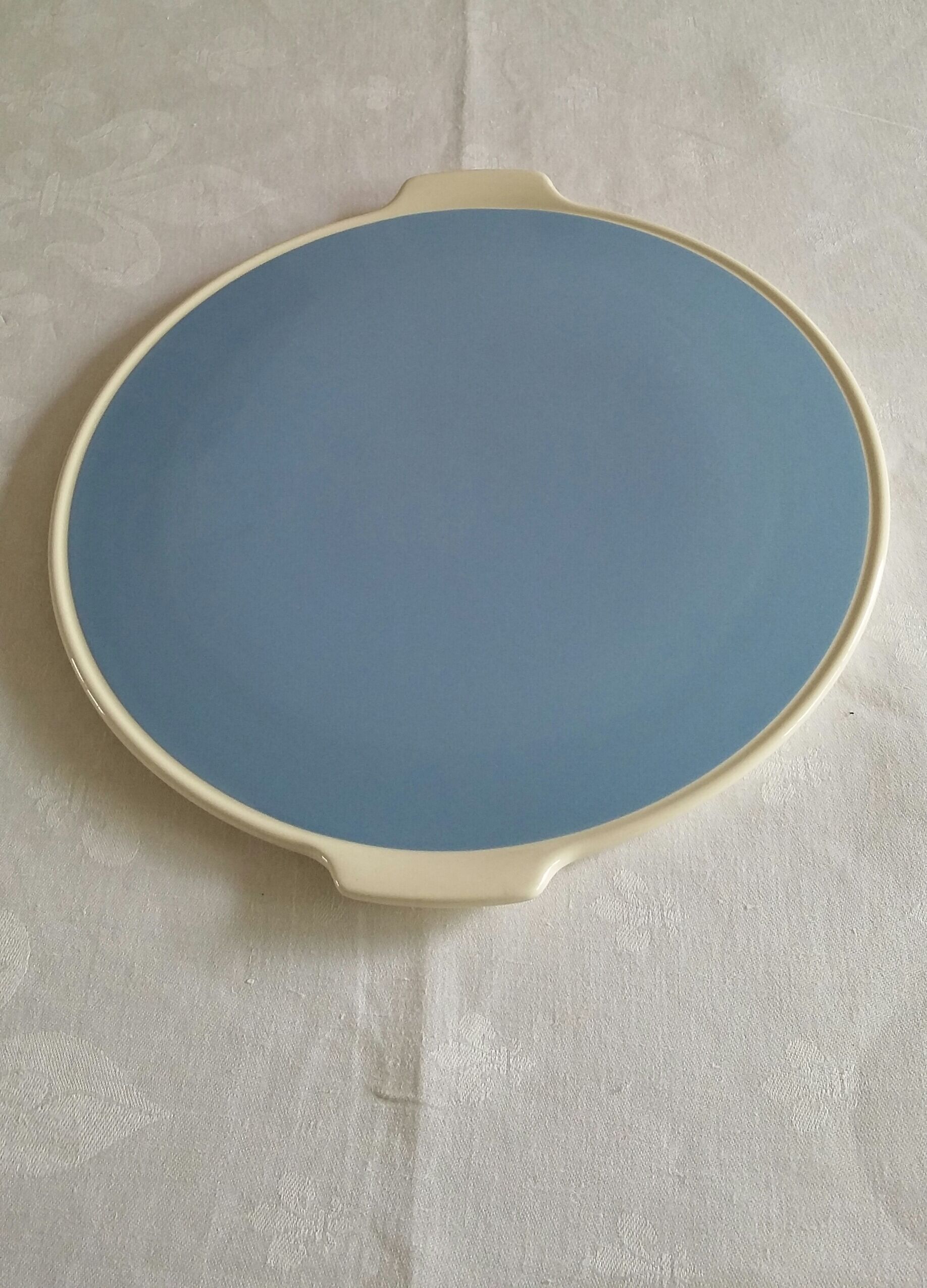 Blue pie dish