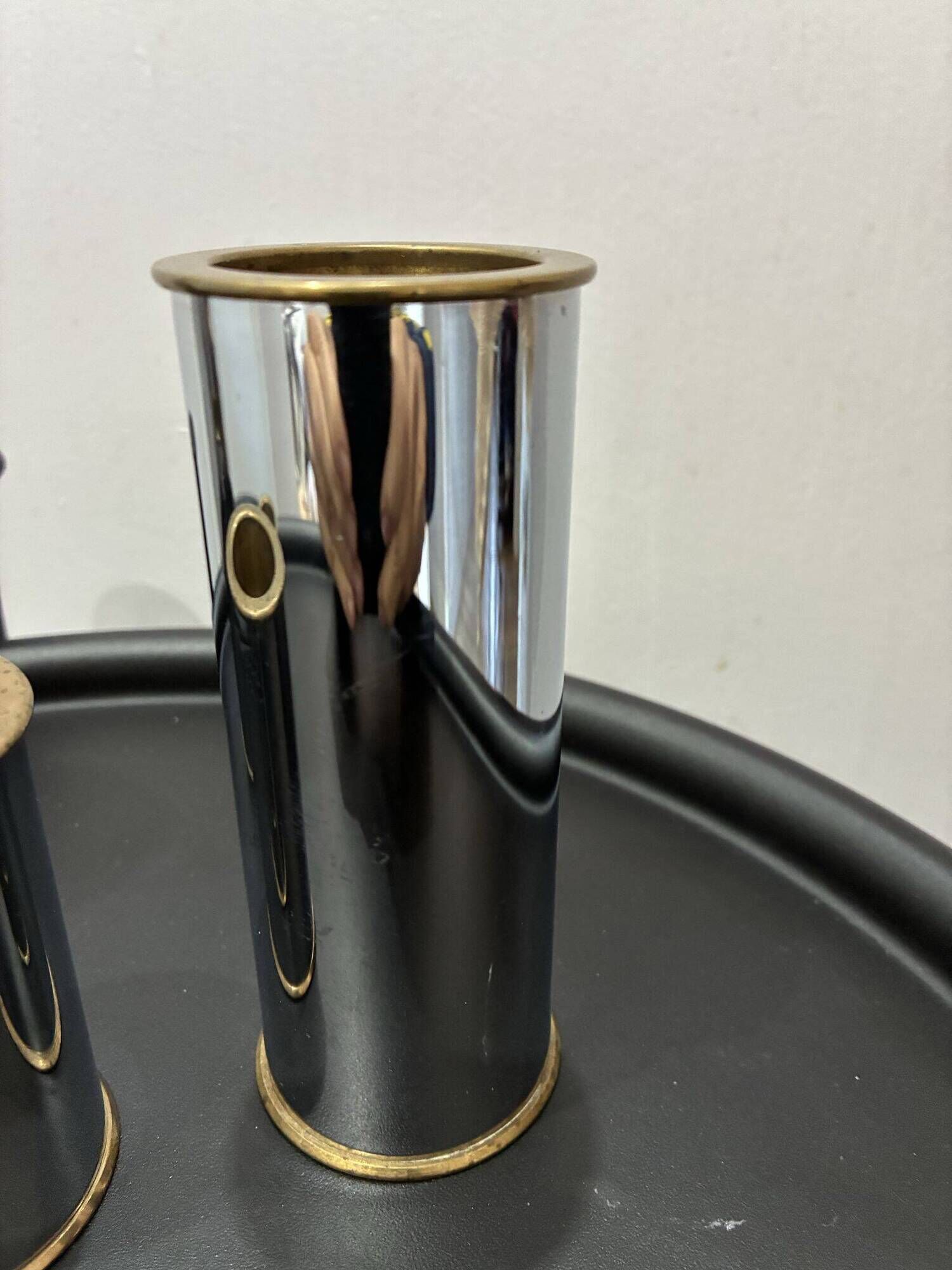 Set of 4 Cylinder 2000 candle holders by Staffan Engelsson, 1970s