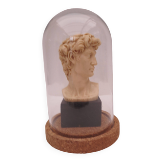 small glass globe housing a DAVID figurine