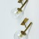 Brass and glass wall lights, vintage, 1960 by Hillebrand.