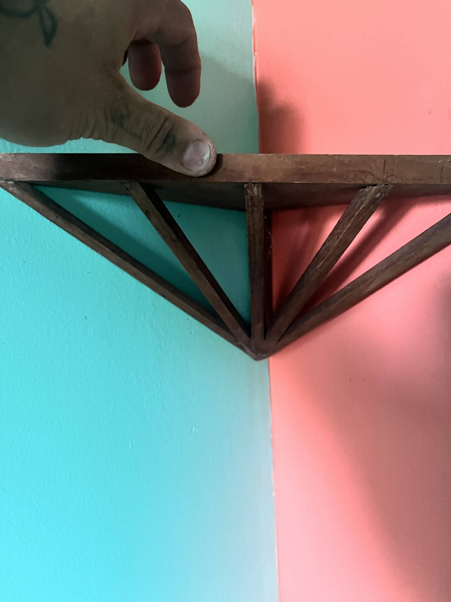 Small teak shelf