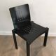 Set of 6 black wooden chairs