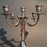 Silver plated 5 candle chandelier, England 1960.
