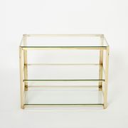 Table d’appoint en bronze signée J.T. Lepelletier pour Broncz vers 1960