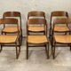 6 chaises traîneau cannées baumann