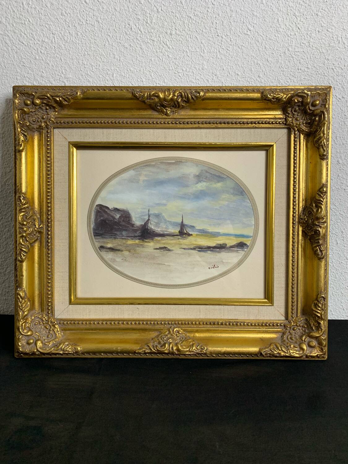 Watercolor painting by Henry Saint-Clair, seascape