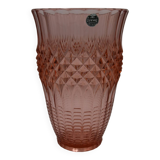 Art Deco Glass Vase Val Saint-Lambert model Thémis, Luxval collection, 1930s