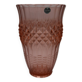 Vase Verre Art Déco Val Saint-Lambert modèle Thémis, collection Luxval, années 1930