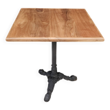 Bistro table with solid teak top