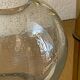 Blown and bubbled glass ball vase