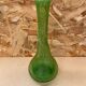Vase soliflore style biot blown glass bubbled green vintage