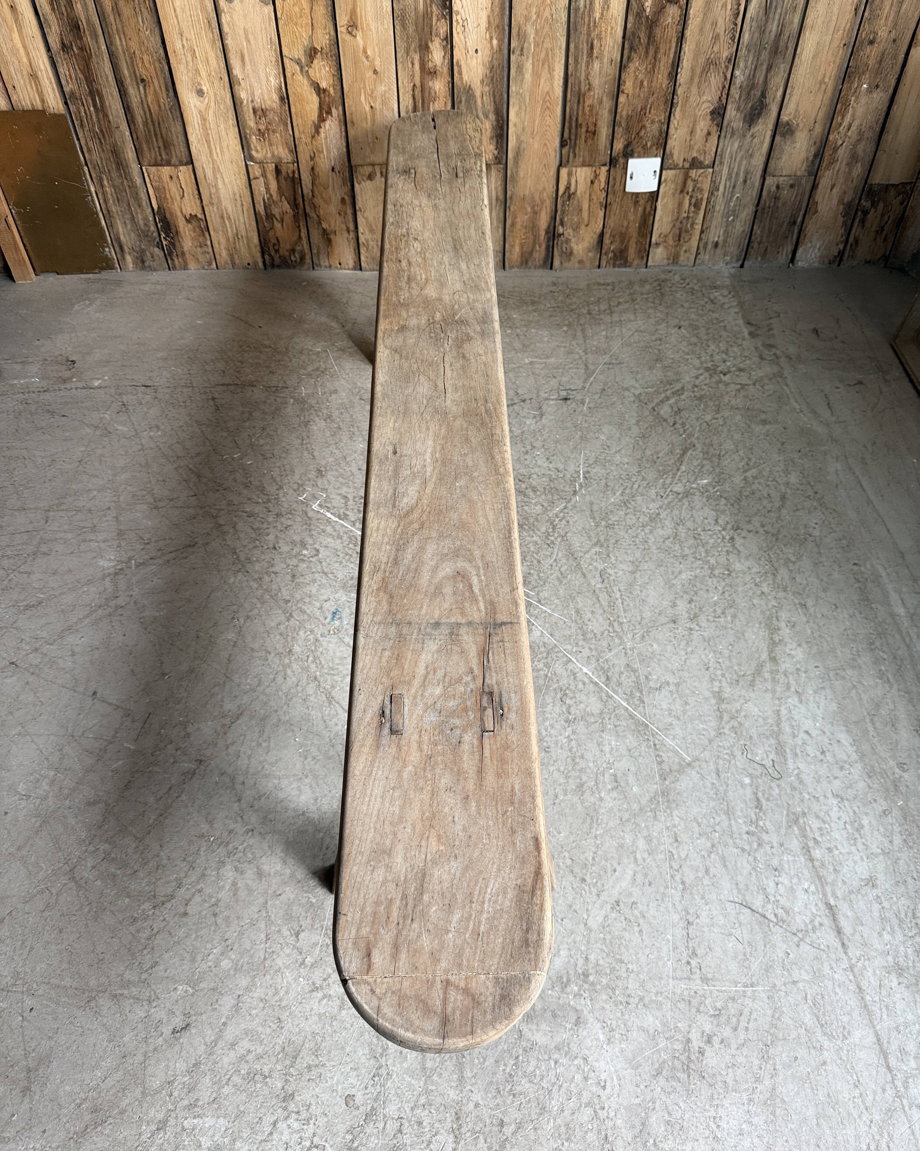 Old farmhouse bench in solid pine