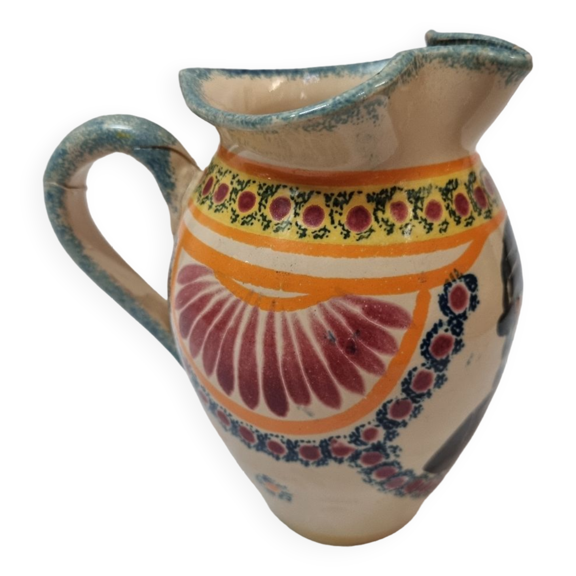 Cider or milk pitcher, Henriot, Quimper 1920