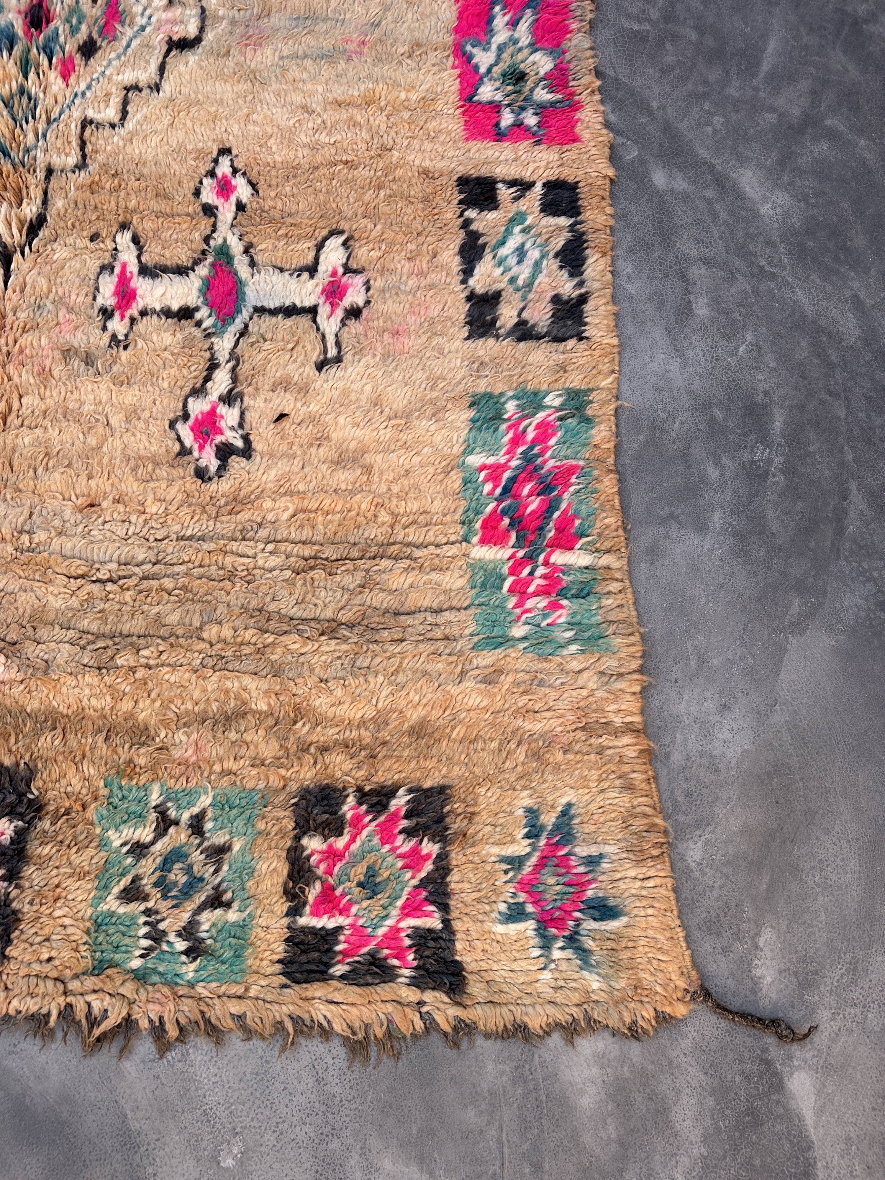 Tapis Marocain Boujad coloré - 325 x 181 cm