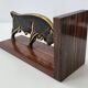 Pair of vintage bulls bookends 1960