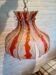 Lampe fleur vintage en verre murano pour mazzega