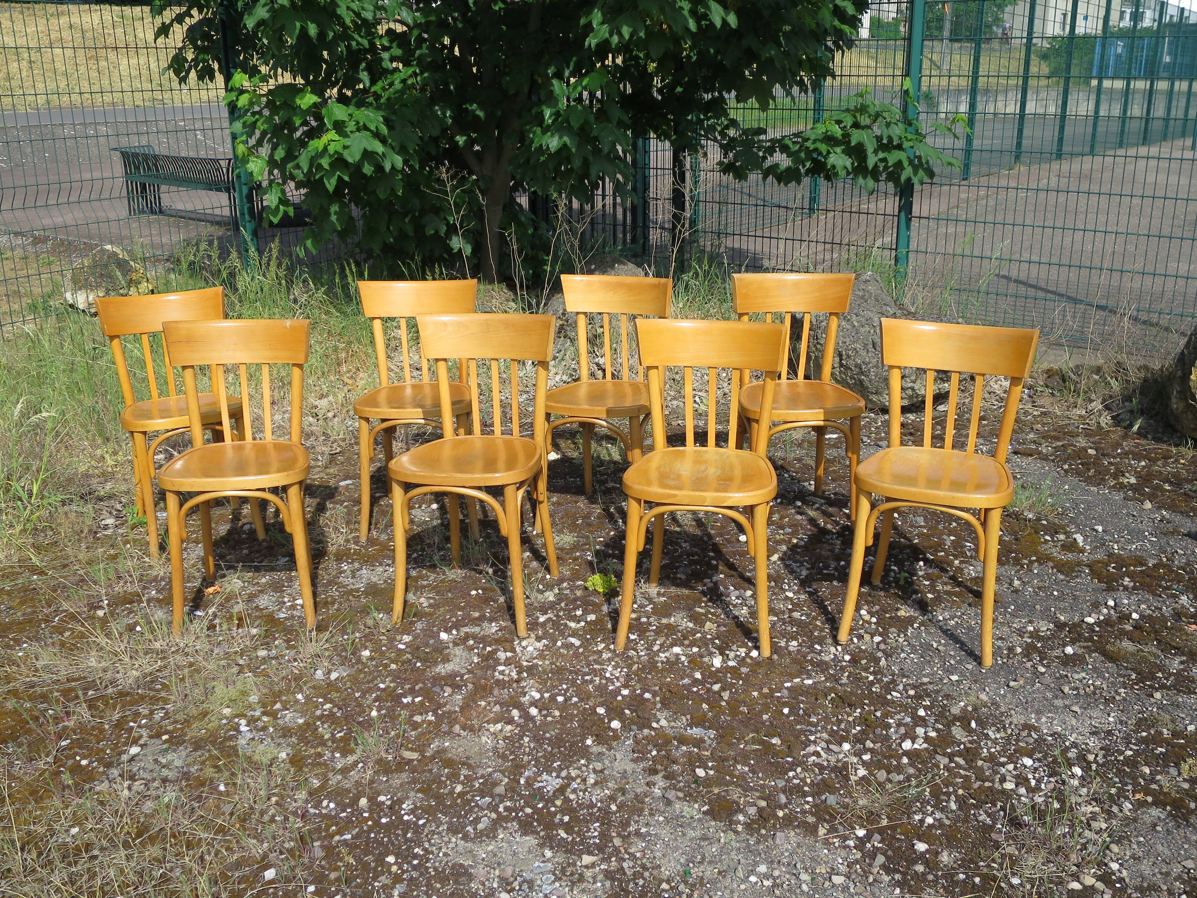 8 Baumann bistro chairs