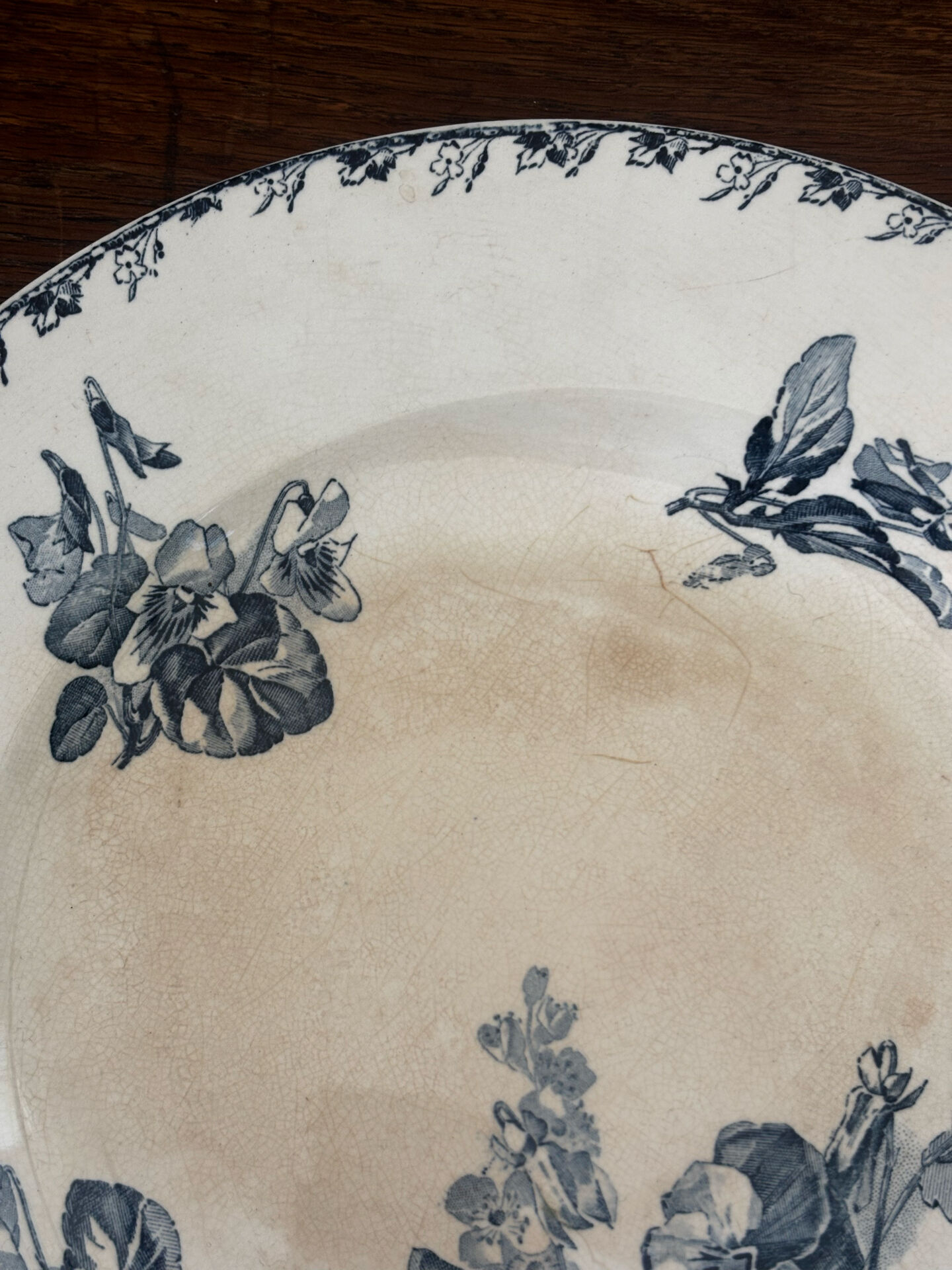 Antique plate from Sarreguemines Stella